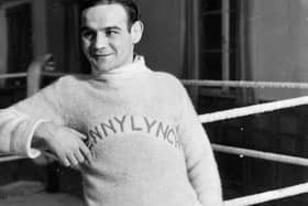 Scottish flyweight boxing champion Benjamin Lynch (1913-1946). Born in Glasgow, he joined an amateur boxing club called the LMS Rovers and was spotted at a boxing saloon in the Gorbals by manager Samuel Wilson. After a series of contests, he beat contender Jackie Brown in Manchester in September 1935 to become Scotland’s first world boxing champion. Eventually Lynch succumbed to alcoholism, and in 1939 was refused a licence to box. 