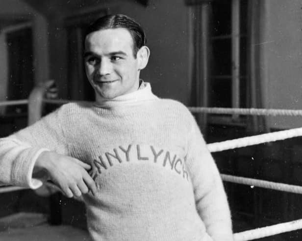 Scottish flyweight boxing champion Benjamin Lynch (1913-1946). Born in Glasgow, he joined an amateur boxing club called the LMS Rovers and was spotted at a boxing saloon in the Gorbals by manager Samuel Wilson. After a series of contests, he beat contender Jackie Brown in Manchester in September 1935 to become Scotland’s first world boxing champion. Eventually Lynch succumbed to alcoholism, and in 1939 was refused a licence to box. 