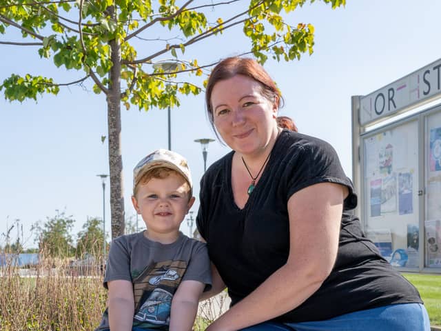 Hannah Lumley, 42, moved into her detached three-bedroom redbrick town house, in Northstowe, Cambs eight months ago and is the town's only child minder.