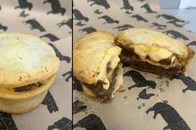 Witness the cross-section of the fabled Big Mac Pie next to its visage as seen behind the butchers glass.