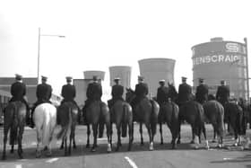 Police were called to quell the strikes at Ravenscraig - a long-running issue throughout the 80’s as local coal workers would picket the gates and later workers would fight to keep the steelworks open.