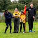 Kids from ordinary schools get a chance to take up golf feature . Golf It!, Hogganfield Park in Glasgows East End.