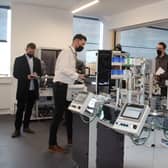 Researchers show off ‘Cobots’ to visitors to Smart Hub Lanarkshire run by New College Lanarkshire - co-operative robots that are designed to interact directly with humans