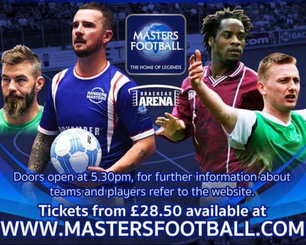 Scottish Masters Football returns to Braehead Arena on Saturday, September 9th
