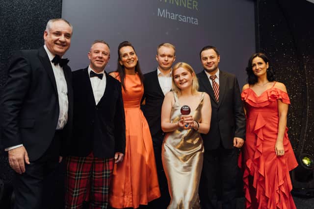 The team at Mharsanta accepted their award for innovation in tourism at the Thistle Awards last Thursday, September 28 2023.