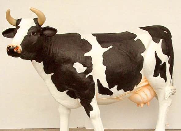 The life-size cow in question - which will feature on top of the new Cowpeople shop