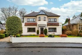 The facade of the Art Deco home in Bearsden