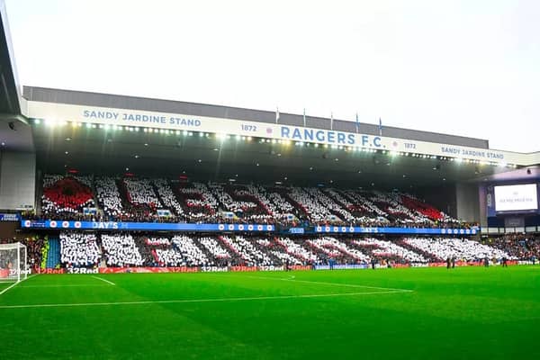 Rangers fans’ produced a display for Remembrance Day (Image: SNS Group)
