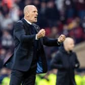 Philippe Clement reacts after Rangers scored their second goal. 