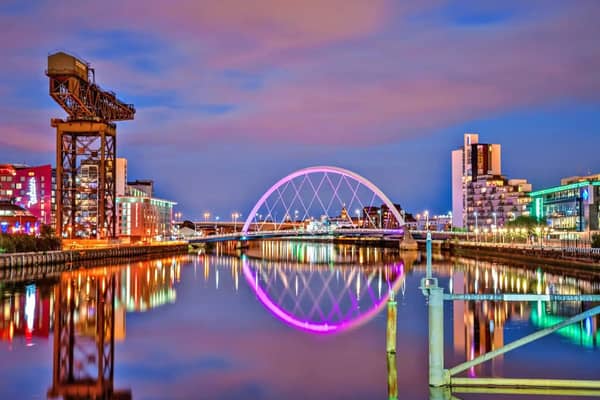 The River Clyde on a purple night
