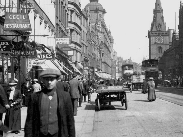 A view down the Trongate in the early 20th century