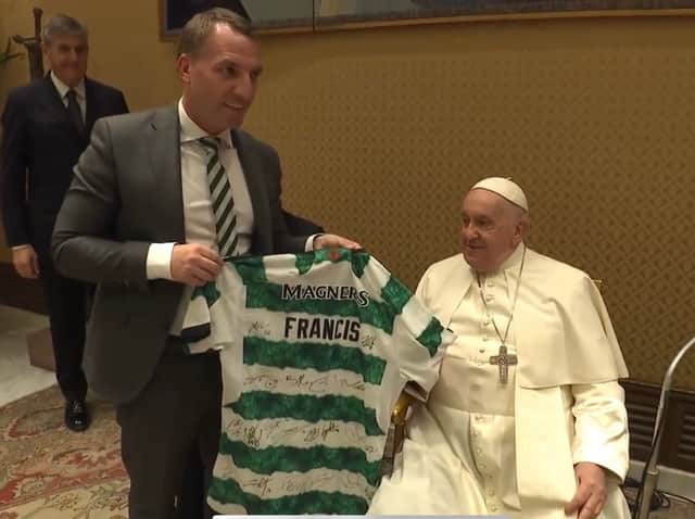 Pope Francis and Brendan Rodgers
