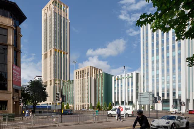A CGI image of how the towers would add to the Charing Cross skyline