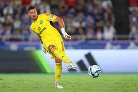 Benjamin Siegrist in action during a pre-season friendly between Yokohama F. Marinos and Celtic 