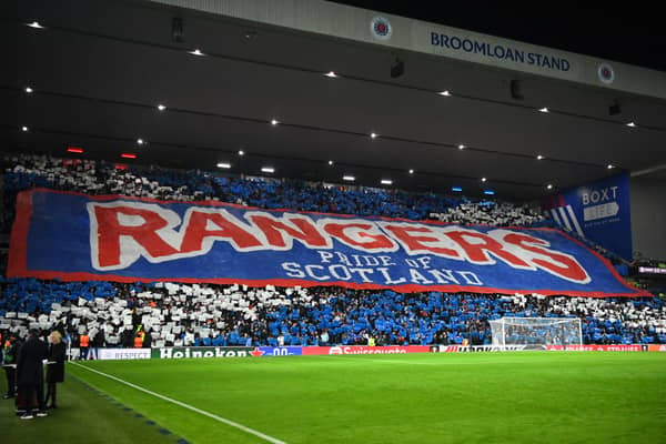 Rangers fans at Ibrox.