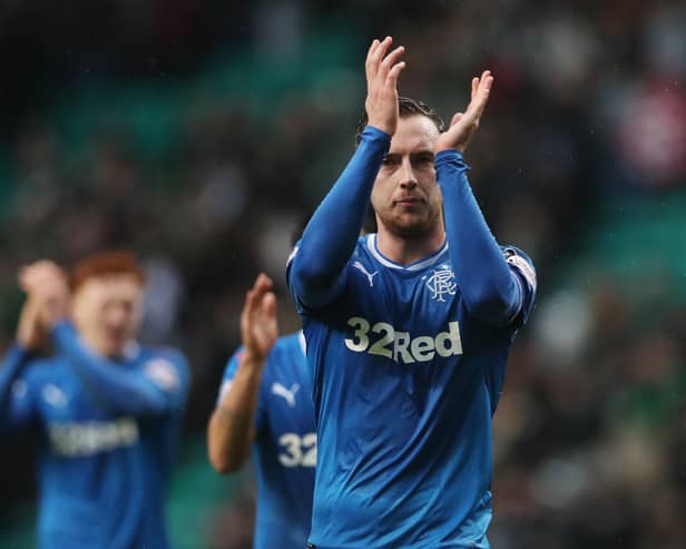 Danny Wilson of Rangers applauds the fans after the Scottish Premier League (Pic: getty)