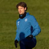 Sam Lammers during a Rangers training session