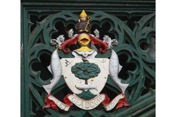 The Glasgow coat of arms retells the legend of St Mungo