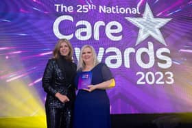 All smiles! Kirsty celebrated her National Care Award win with much loved presenter, Kate Garraway