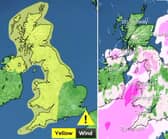 A yellow weather warning is in place in Glasgow over the weekend as snow and high wind speeds are expected