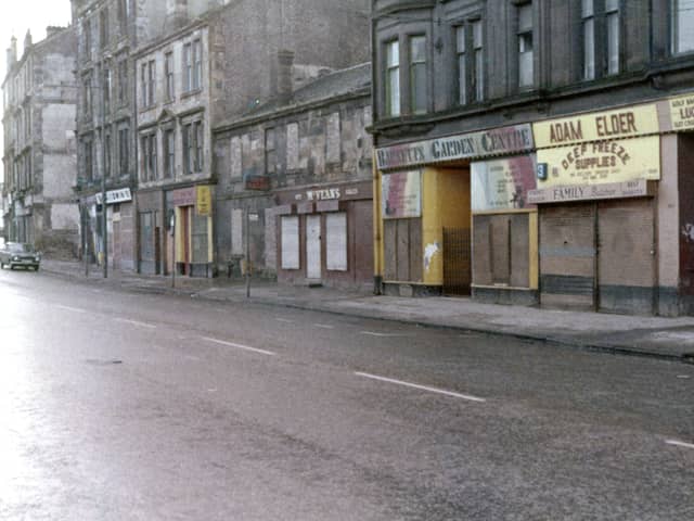 A street scene along an old Maryhill Road