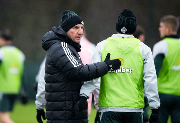 Manager Brendan Rodgers during a Celtic training session at Lennoxtown
