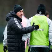 Manager Brendan Rodgers during a Celtic training session at Lennoxtown