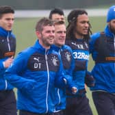 David Templeton trains with his Rangers team mates
