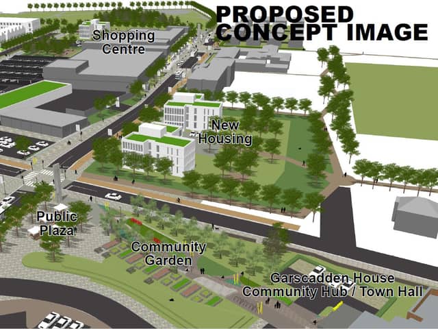 Drumchapel shopping centre will be completely transformed under the plans. 