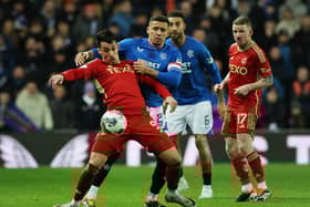 Bojan Miovski in action against Rangers