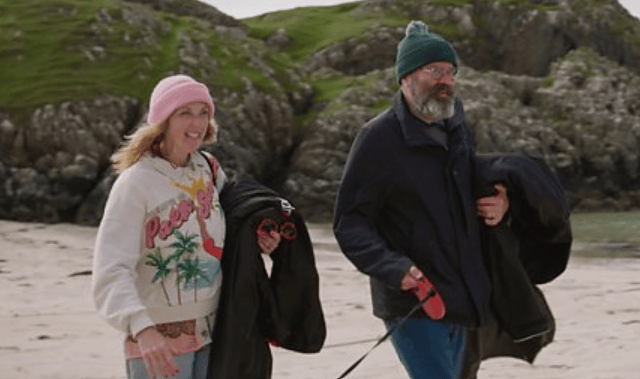 Julie Wilson Nimmo and Greg Hemphill on the Isle of Iona, where they also visited in the final episode of Jules and Greg's Wild Swim.