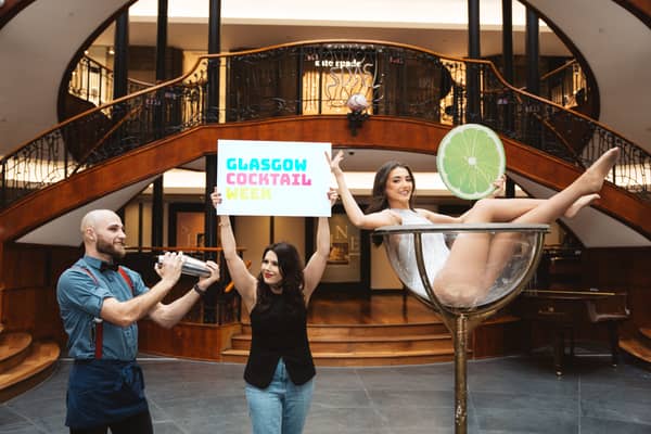 A giant Margarita has popped up to tease the launch of Glasgow Cocktail Week