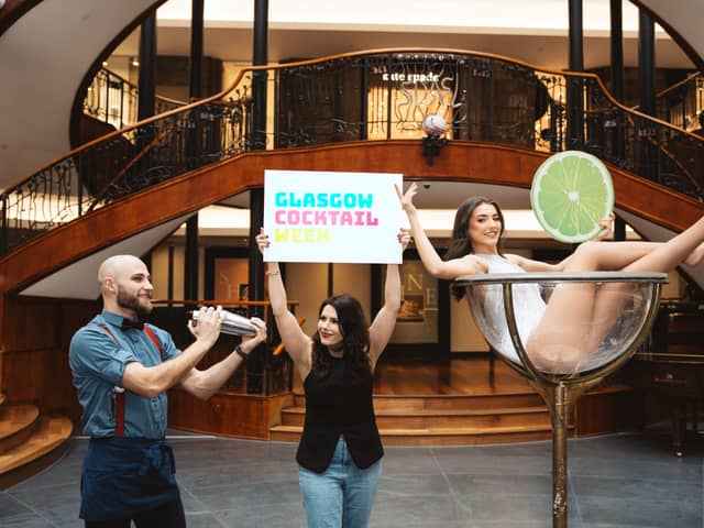 A giant Margarita has popped up to tease the launch of Glasgow Cocktail Week
