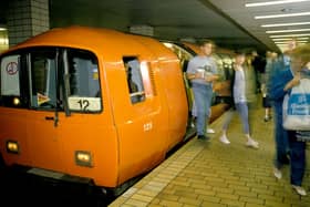 On the Glasgow underground in October 1993. 