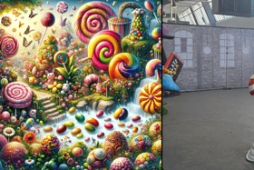 How the Wonka event was advertised vs how it looked in real life