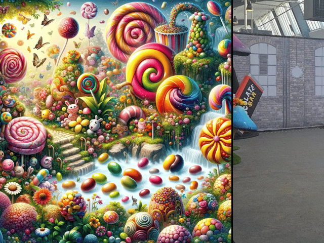 How the Wonka event was advertised vs how it looked in real life