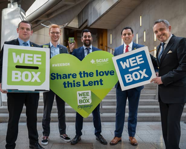 Politicians united to support SCIAF's annual Wee Box campaign 