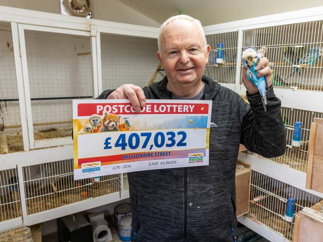 Gerry Dragoonis will spend part of his winnings from the People's Postcode Lottery on a new breeding budgie, and the rest on his family!
