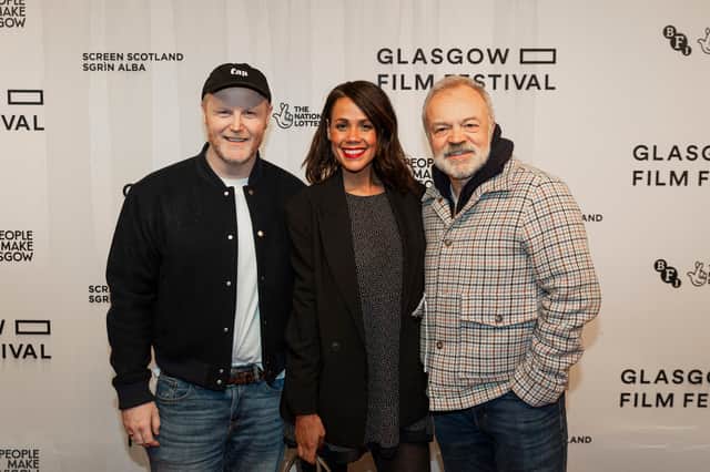 Graham Norton was one of many famous faces who appeared on the red carpet in Glasgow for the Glasgow Film Festival 