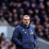 Ange Postecoglou, Manager of Tottenham Hotspur, looks on 