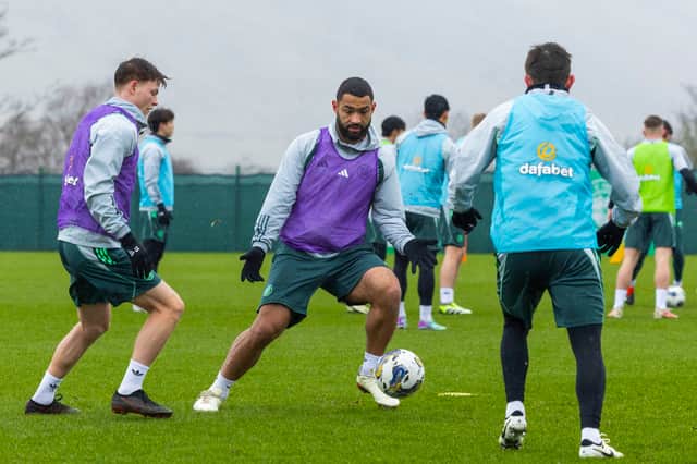 Cameron Carter-Vickers during a Celtic training session at the Lennoxtown