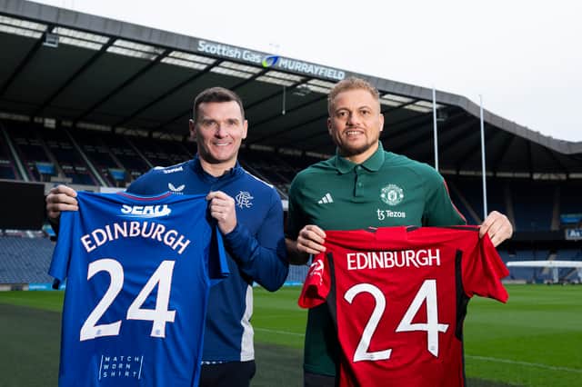 The fixture was launched by Rangers legend Lee McCulloch and former Manchester United star Wes Brown