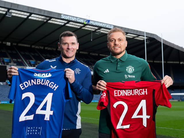 The fixture was launched by Rangers legend Lee McCulloch and former Manchester United star Wes Brown