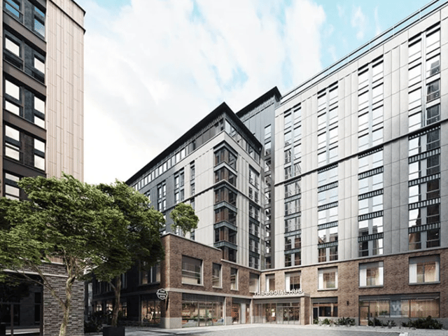 Previously branded as The Student Hotel, the new building will face onto Trongate with a public square at the other side of the property. 