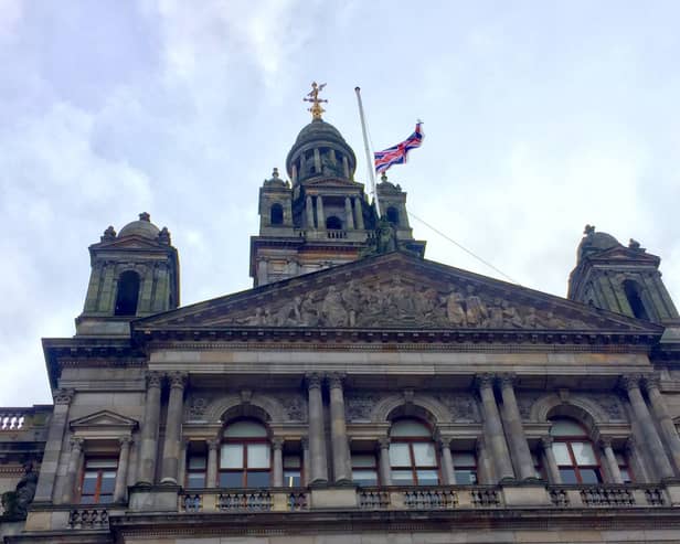 There has been calls to stop flying the union flag at Glasgow City Chambers 