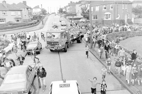 Kids storm the streets of Garrowhill during the Children's Parade