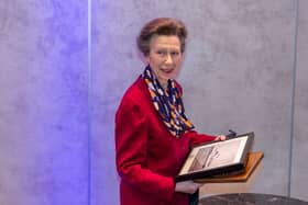 HRH Princess Anne s at the evening reception for the TS Queen Mary at The Hilton Hotel in Glasgow.Photograph by Martin Shields