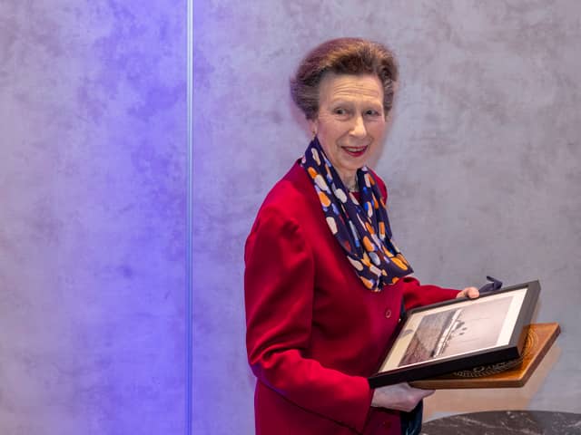 HRH Princess Anne s at the evening reception for the TS Queen Mary at The Hilton Hotel in Glasgow.Photograph by Martin Shields
