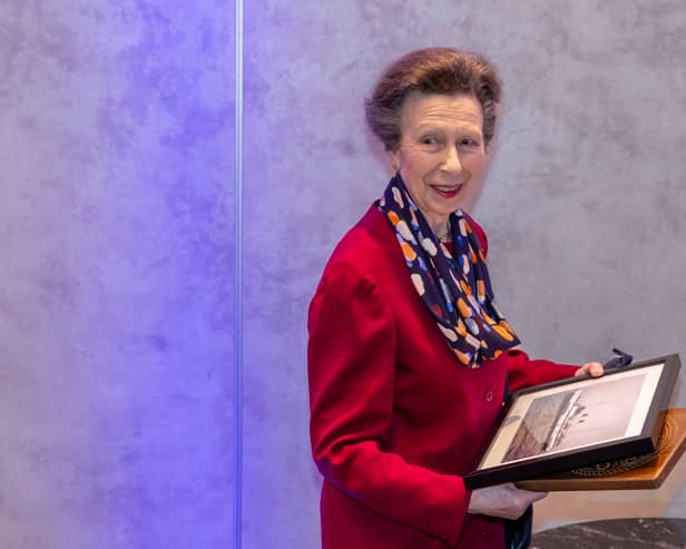 HRH Princess Anne s at the evening reception for the TS Queen Mary at The Hilton Hotel in Glasgow.Photograph by Martin Shields