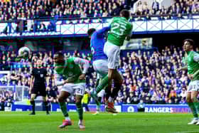 The incident occurred in the first half of Rangers vs Hibs.